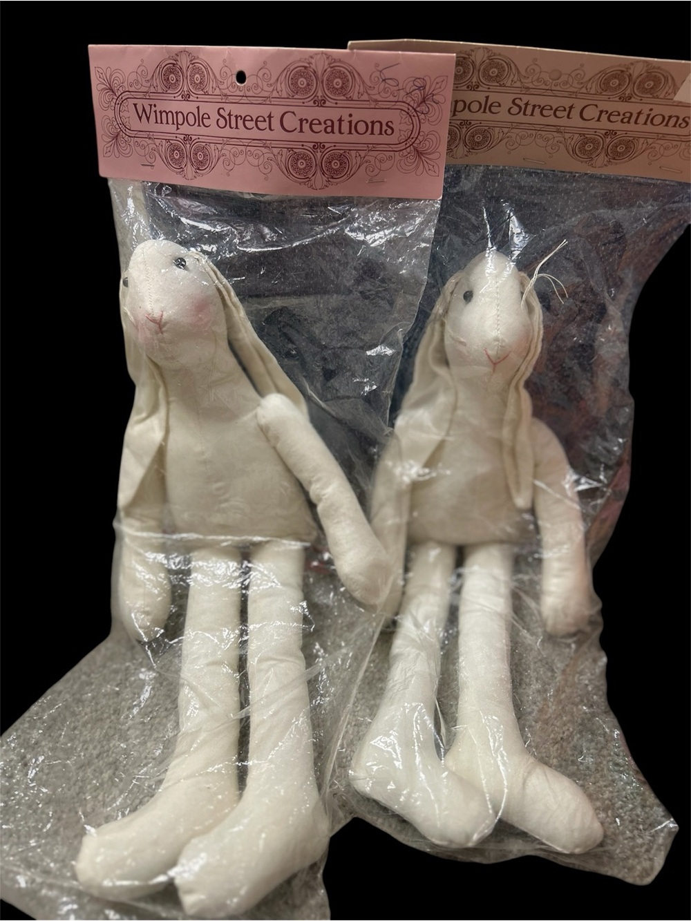 Cream Plush Bunny - Soft Decorative Toy